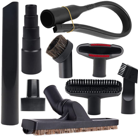9 Pcs Universal Vacuum Attachments - Hose Adapters, Floor Brush, Crevice Tool for Shop Vac Accessories GIB cleaningtool