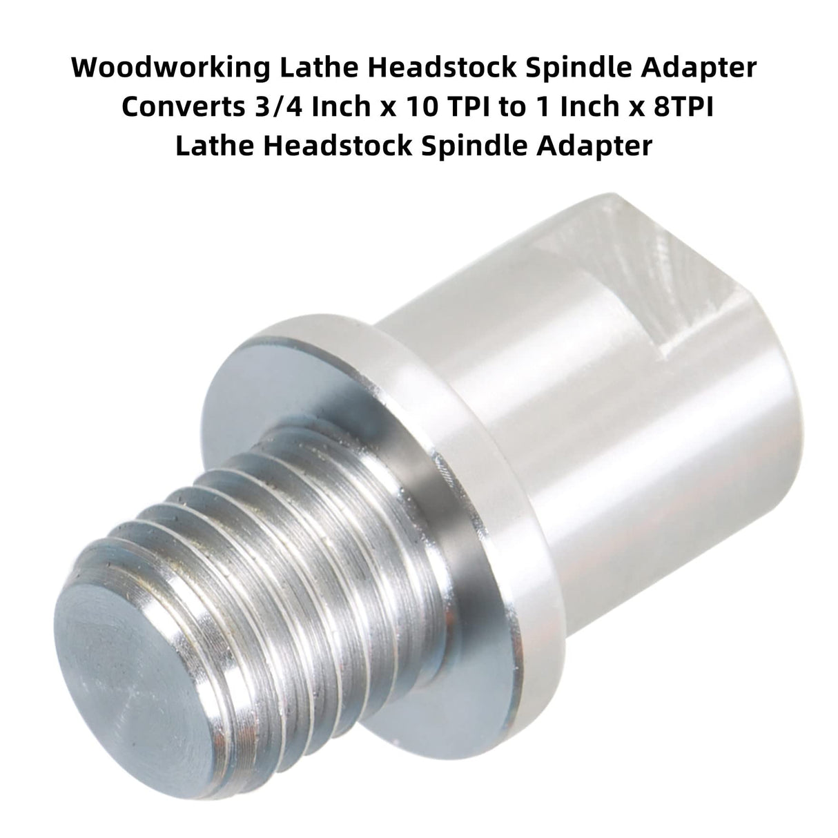 waltyotur Woodworking Lathe Headstock Spindle Adapter, Converts 3/4 Inch x 10 TPI to 1 Inch x 8TPI Lathe Headstock Spindle Adapter waltyotur