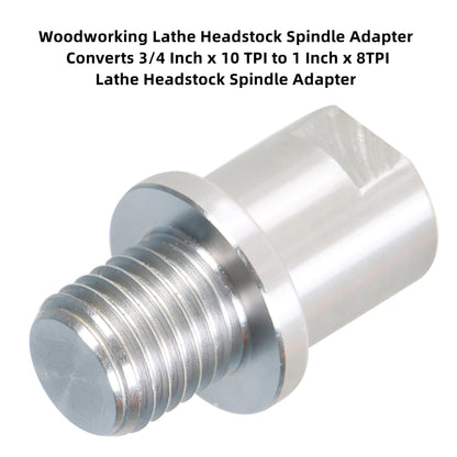 waltyotur Woodworking Lathe Headstock Spindle Adapter, Converts 3/4 Inch x 10 TPI to 1 Inch x 8TPI Lathe Headstock Spindle Adapter