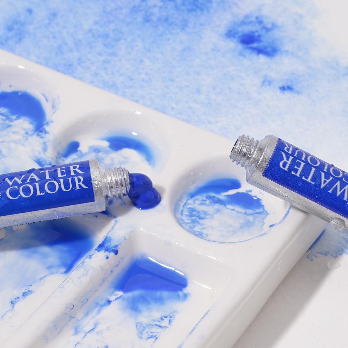 Meiliang Watercolor Paint Set 48 Vivid Colors Includes12 Metallic Glitter  Solid