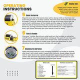 Tumble-Bee Rock Tumbler - Rotary Rock Tumbler for Polishing Stones, Rocks, Glass and Metals - Polishing Tool for Adults & Kids, Model TB-14, 1X4LB Tumble-Bee