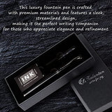 Zalantan Fountain Pen-Smooth Writing Metal Water Pen with Gift Case Fine Nib Consistent Ink Flow Luxury Pen for Nice Pens Enthusiasts Includes 10 Zalantan