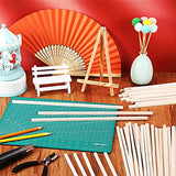 Wood Strips Balsa Square Wooden Dowels 1/4 Inch Square Dowel Rods 12 Inch Long Hardwood Square Dowel Unfinished Wood Sticks Wooden Dowel Sticks Timtin