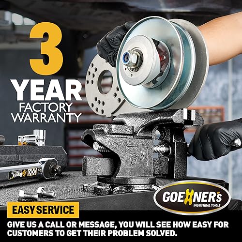 6-Inch Bench Vise, Vice for Workbench with Heavy Duty Forged Steel Construction, Built-in Pipe Jaw and Swivel Base, Table Vise for Woodworking, Home Kitvance