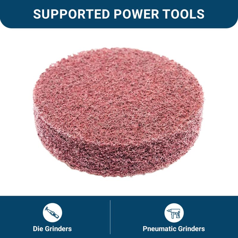 Benchmark Abrasives 2" Quick Change A/O Non-Woven Surface Preparation Wheels for Sanding Polishing Paint Removal with Male R-Type Backing, Use with Benchmark Abrasives