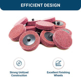 Benchmark Abrasives 2" Quick Change A/O Non-Woven Surface Preparation Wheels for Sanding Polishing Paint Removal with Male R-Type Backing, Use with Benchmark Abrasives