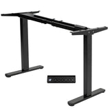 VIVO Electric Stand Up Desk Frame, DIY Workstation, Frame Only, Dual Motor Ergonomic Standing Height Adjustable Base with Memory Controller, Black, VIVO