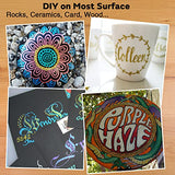 Sunshilor Calligraphy Metallic Marker Pens Dual Tip Chisel and Medium Point Pens for Black Paper, Rock Painting, Easter Egg, Halloween Pumpkin, Card Sunshilor