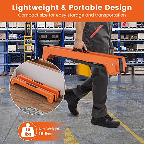 Zimbala 2-Pack Folding Saw horses, Portable Metal Speedhorse with Convenient Handle & Detachable 2 x 4 Support Arms, 1322 lbs Weight Capacity of Per Generic