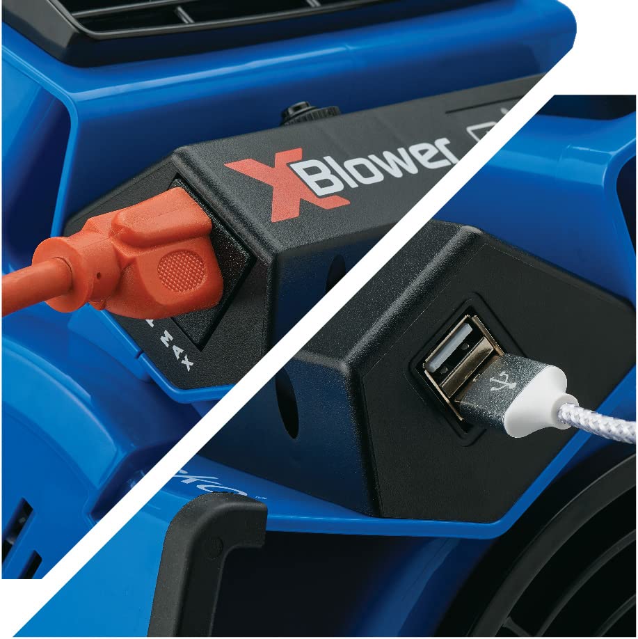 Lasko X-Blower 6 Position High Velocity Pivoting Utility Blower Fan for Cooling, Ventilating, Exhausting and Drying, 3 Speeds, AC Outlet, Circuit Lasko