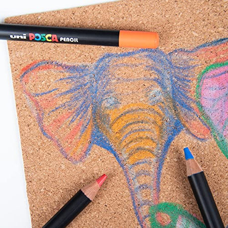 Posca Oil and Wax Coloring Pencils Art Set, 36 Prismacolor Colored Pencils, Drawing Supplies, Color Pencils, Watercolor Pencils, Colored Pencils for Uni Posca