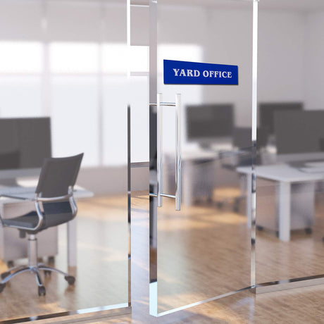 Icomecn Personalized Office Name Plate 2"x10" Customize Wall Door Sign NamePlate Adhesive back Icomecn