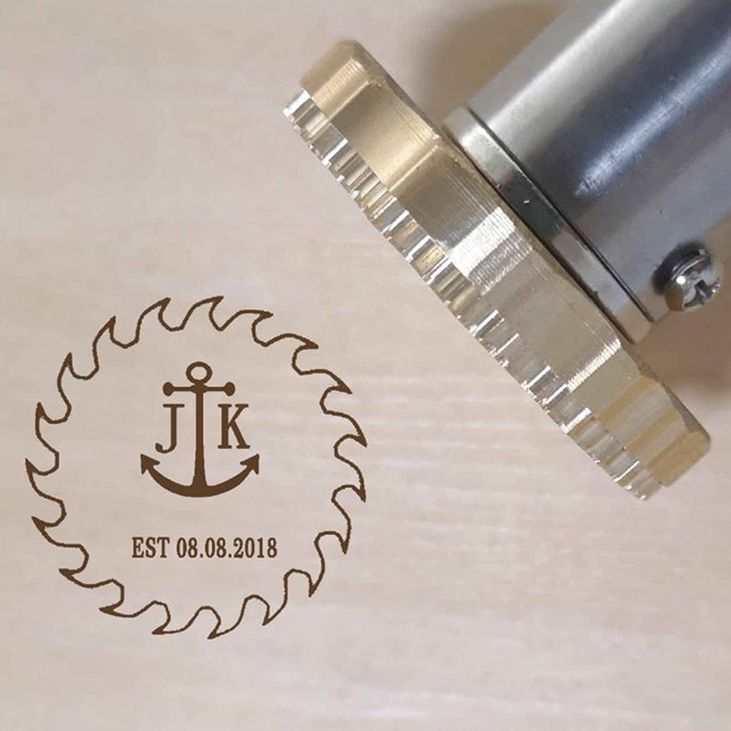 Custom Electric Wood Branding Iron - 350W Heat Stamp with Brass Head & Wood Handle for Personalised Crafting