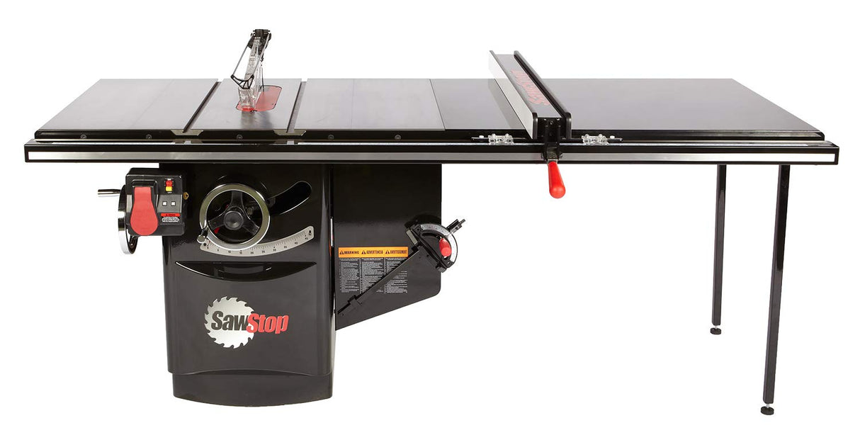 SAWSTOP 10-Inch Industrial Cabinet Saw, 3-HP, 52-Inch Industrial T-Glide Assembly (ICS31230-52) SawStop