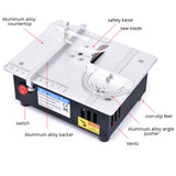 Mini Table Saw for Crafts S3 Portable Precision Table Saw,96W mini Desktop Electric Saw 7 Speed Adjustable,DIY Model Crafts Cutting Tool with 4 Jargrovs