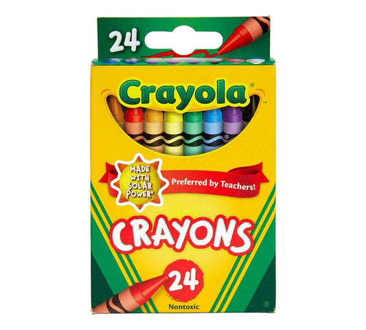 Crayola Crayons, 24 Count Pack, Assorted Colors, Art Supplies for Kids, Ages 4 & Up - WoodArtSupply