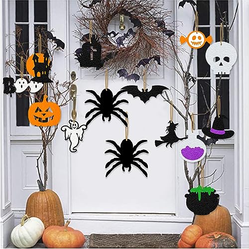 20pcs Unfinished Spider Wood DIY Crafts Cutouts Wooden Spider Shape Cutouts Halloween Wood Cutouts for Painting Halloween Tree Decorations Wreath JEKEJIAJIU