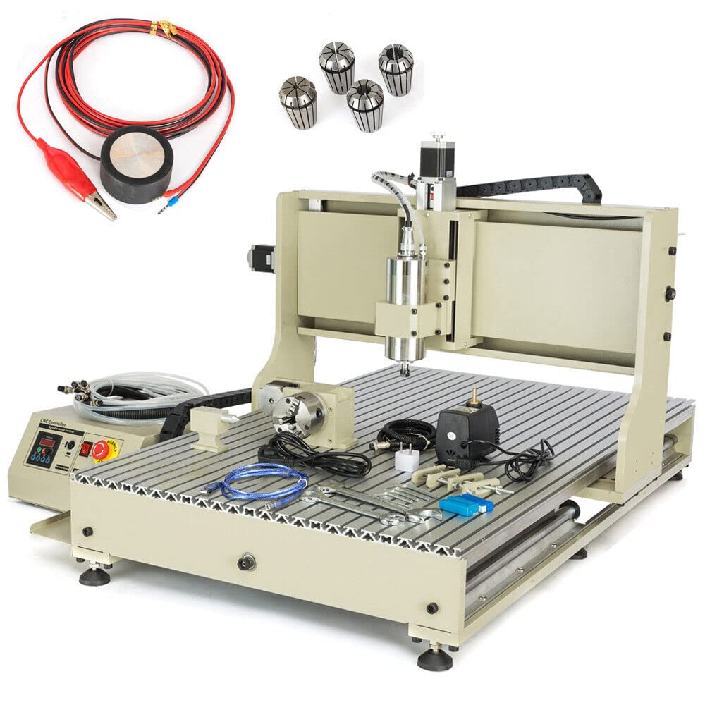 CNC Router Kit Engraver Milling 3D Cutting Machine, Carving Milling Engraving Machine, USB 4AXIS 6090 - WoodArtSupply