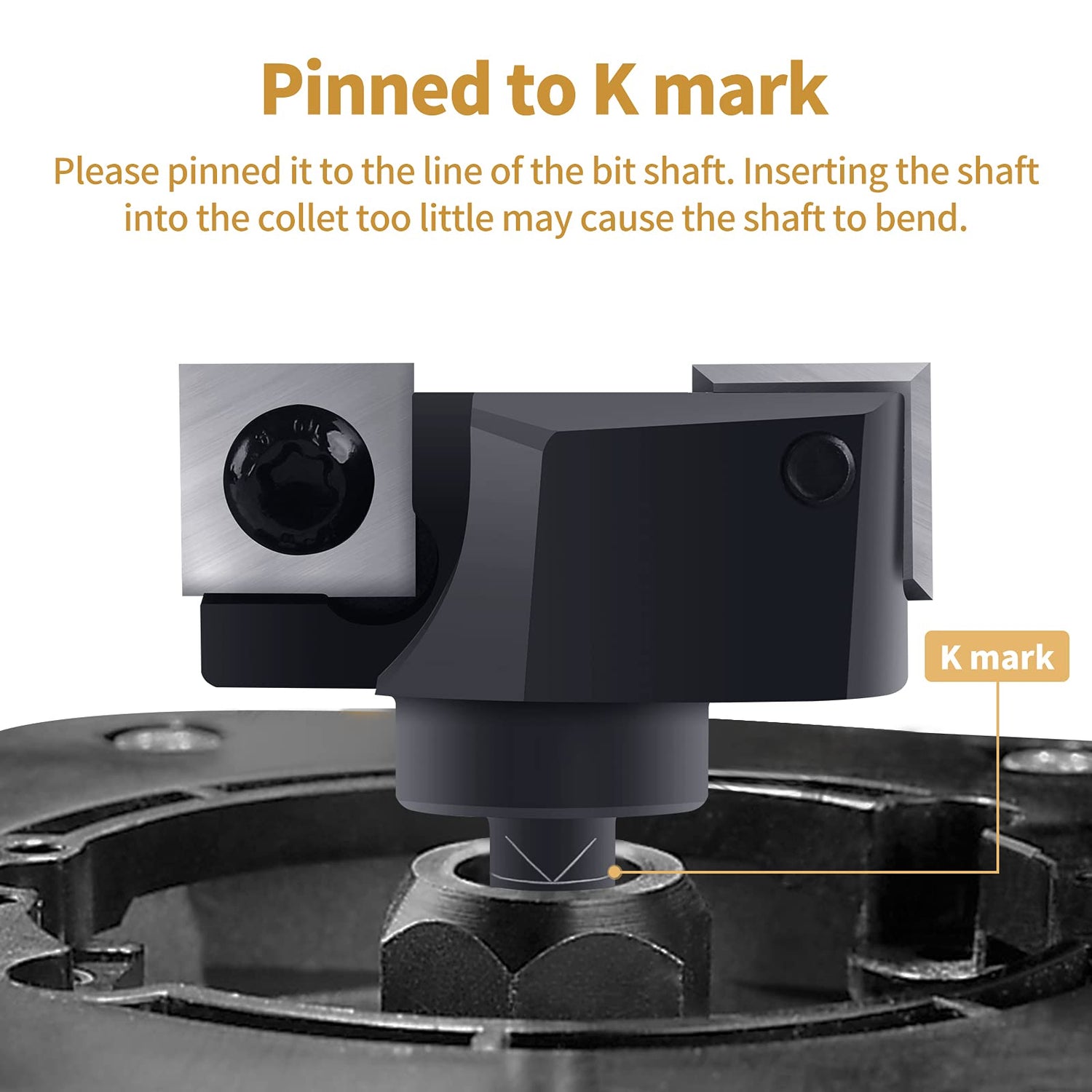 CNC Spoilboard Surfacing Router Bit, 1/4" Shank 1-1/2" Cutting Diameter, Carbide Insert Slab Flattening Router Bits Planing Bit Wood Planer Bit BINSTAK
