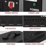 LVYUAN 3000 Watt Voltage Converter Transformer Heavy Duty Step Up/Down AC 110V/120V/220V/240V Power Converter with 3 US Outlets, 3 Universal Outlets, LVYUAN