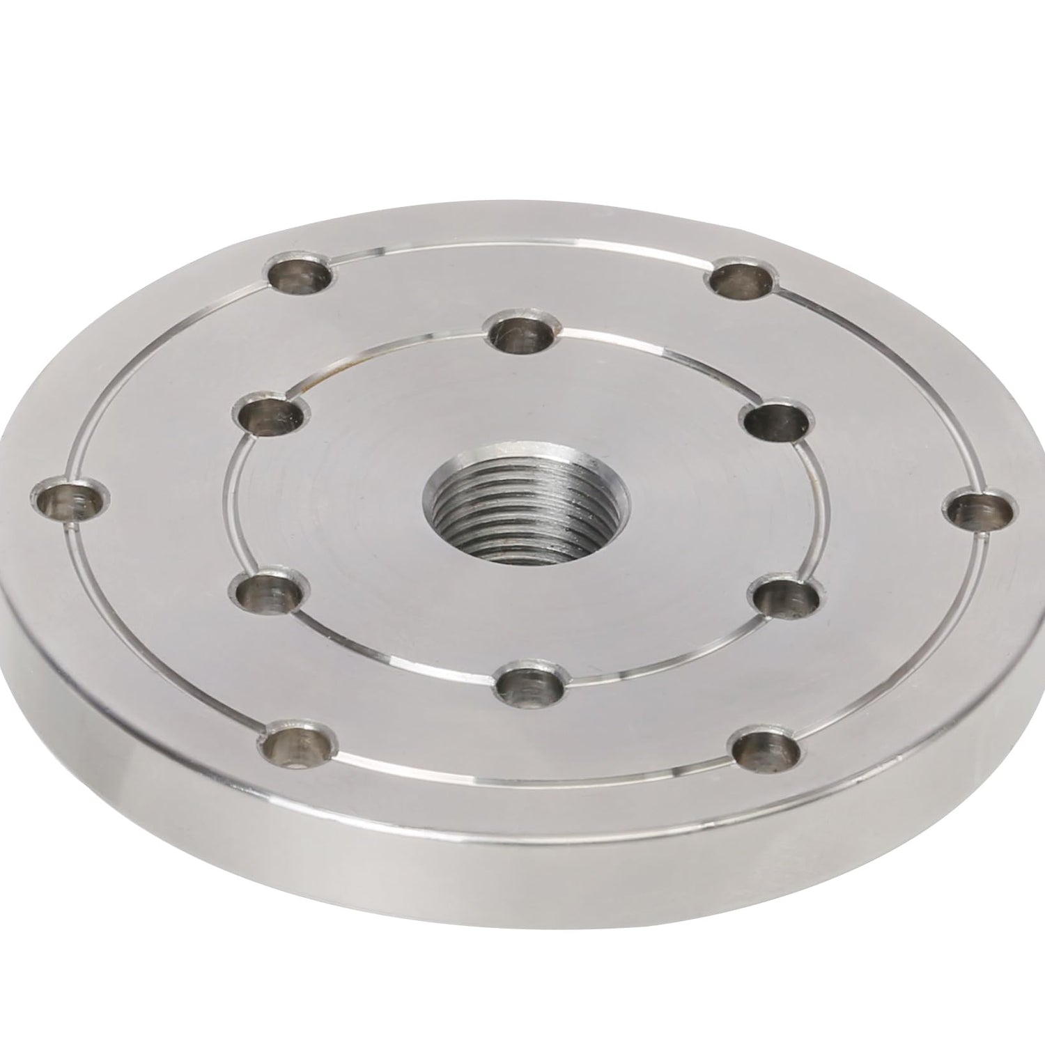 VINWOX 4" Wood Lathe Steel Faceplate, 3/4”x16TPI Spindle Thread Woodworking Machine Chuck Face Plate VINWOX