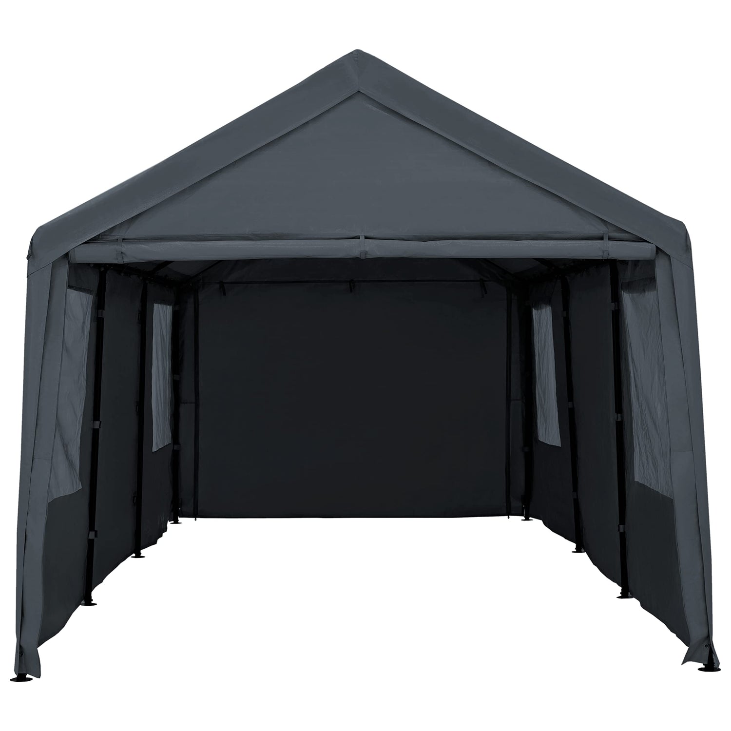 NOWENSOL Carport Canopy 10x20ft Heavy Duty with Removable Sidewalls & Doors, Portable Car Port Garage Shelter for Boat, Party, Outdoor Camping Tent, NOWENSOL