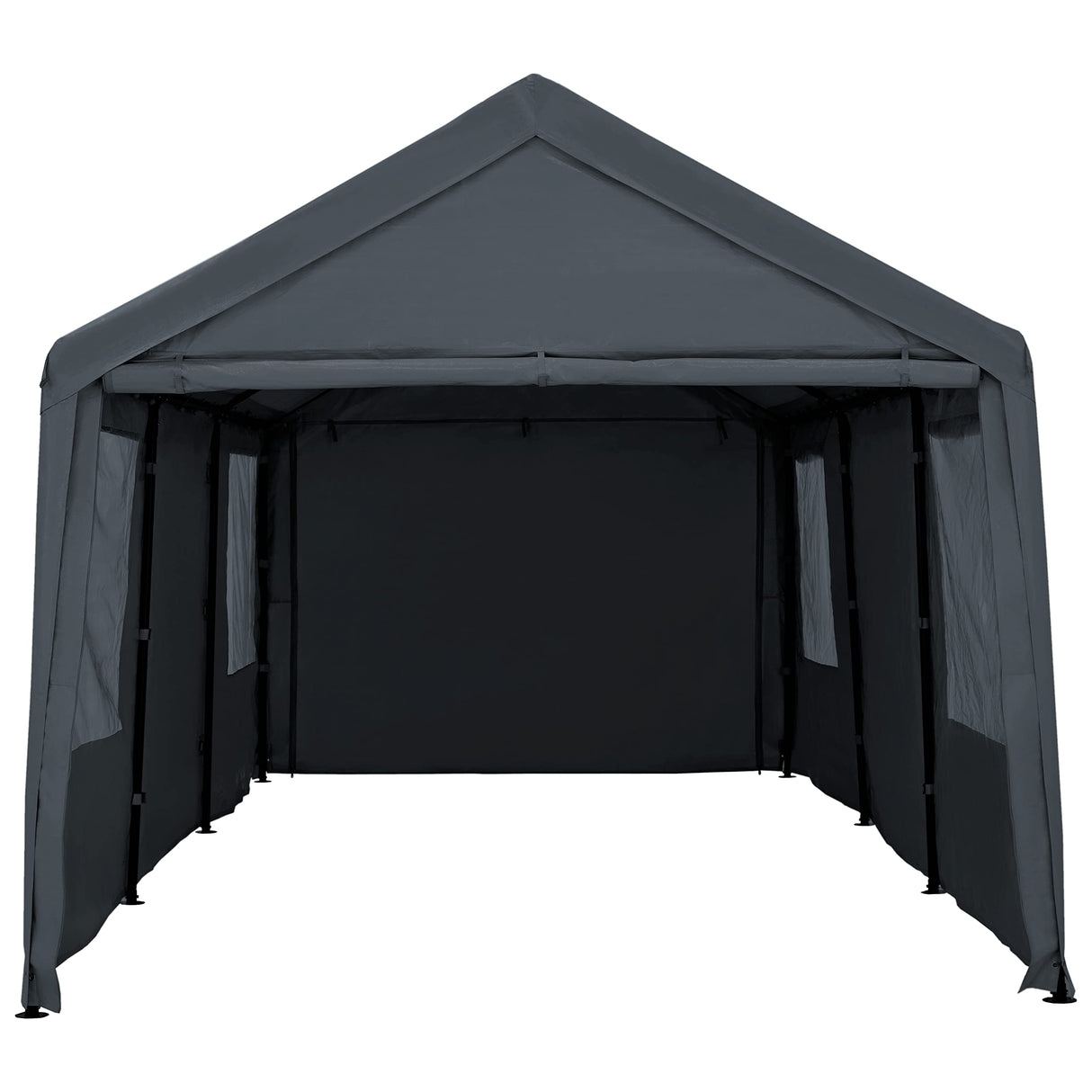 NOWENSOL Carport Canopy 10x20ft Heavy Duty with Removable Sidewalls & Doors, Portable Car Port Garage Shelter for Boat, Party, Outdoor Camping Tent, NOWENSOL