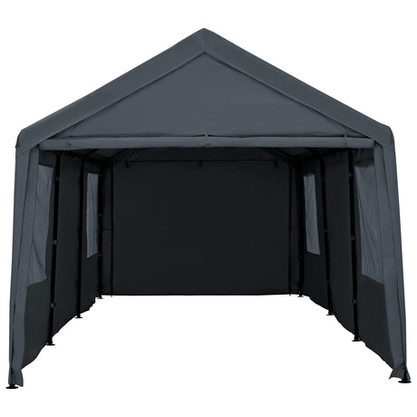 NOWENSOL Carport Canopy 10x20ft Heavy Duty with Removable Sidewalls & Doors, Portable Car Port Garage Shelter for Boat, Party, Outdoor Camping Tent, NOWENSOL