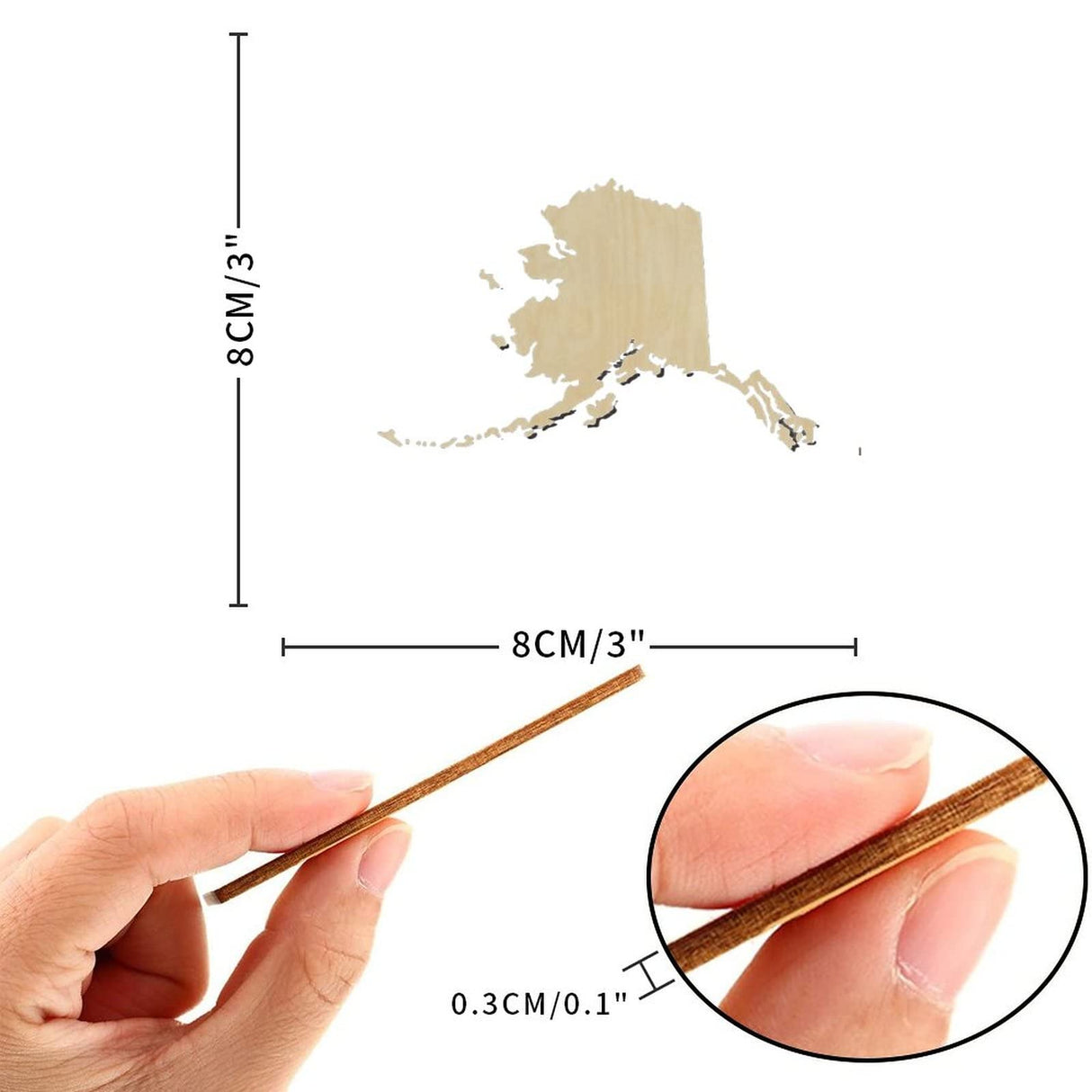 Alaska State Wood Craft,Unfinished Wooden Cutout Art,DIY Wood Sign, Inspirational Farmhouse Wall Plaque,Rustic Home Decor for Living Room Bedroom Arupkeer