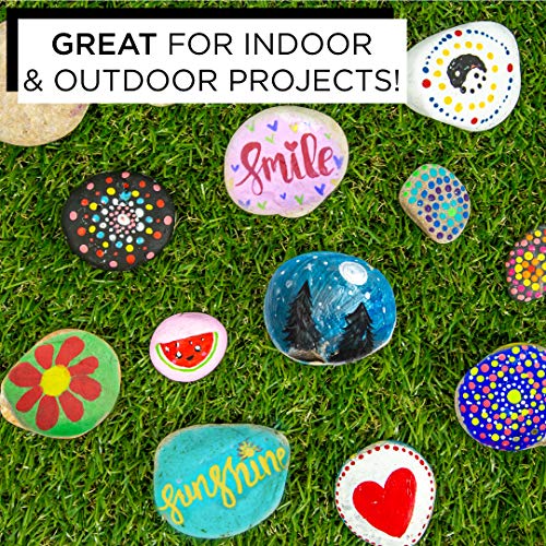 Made By Me Horizon Group USA Acrylic Paint Pens, 6-Pack, Paint Pens for Rock Painting, Stone, Ceramic, Glass, Wood, Fine-Tip, Easy-to-Use, Long Made By Me