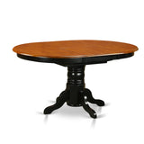 East West Furniture AVT-BLK-TP Avon Kitchen Dining Table - an Oval Wooden Table Top with Butterfly Leaf & Pedestal Base, 42x60 Inch, Black & Cherry East West Furniture