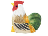 Selsela Rooster Miniature Wood Chicken Bird Art Statue Mini Carved Ornament Figurine Small Farm Animal Selsela