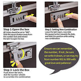 Locking Medication Box with Portable Storage Case, Childproof Medicine Lock Organizer, 12.2''x 7.2''x 7.6'', Lockable Empty First Aid Storage HEWEI WORKS