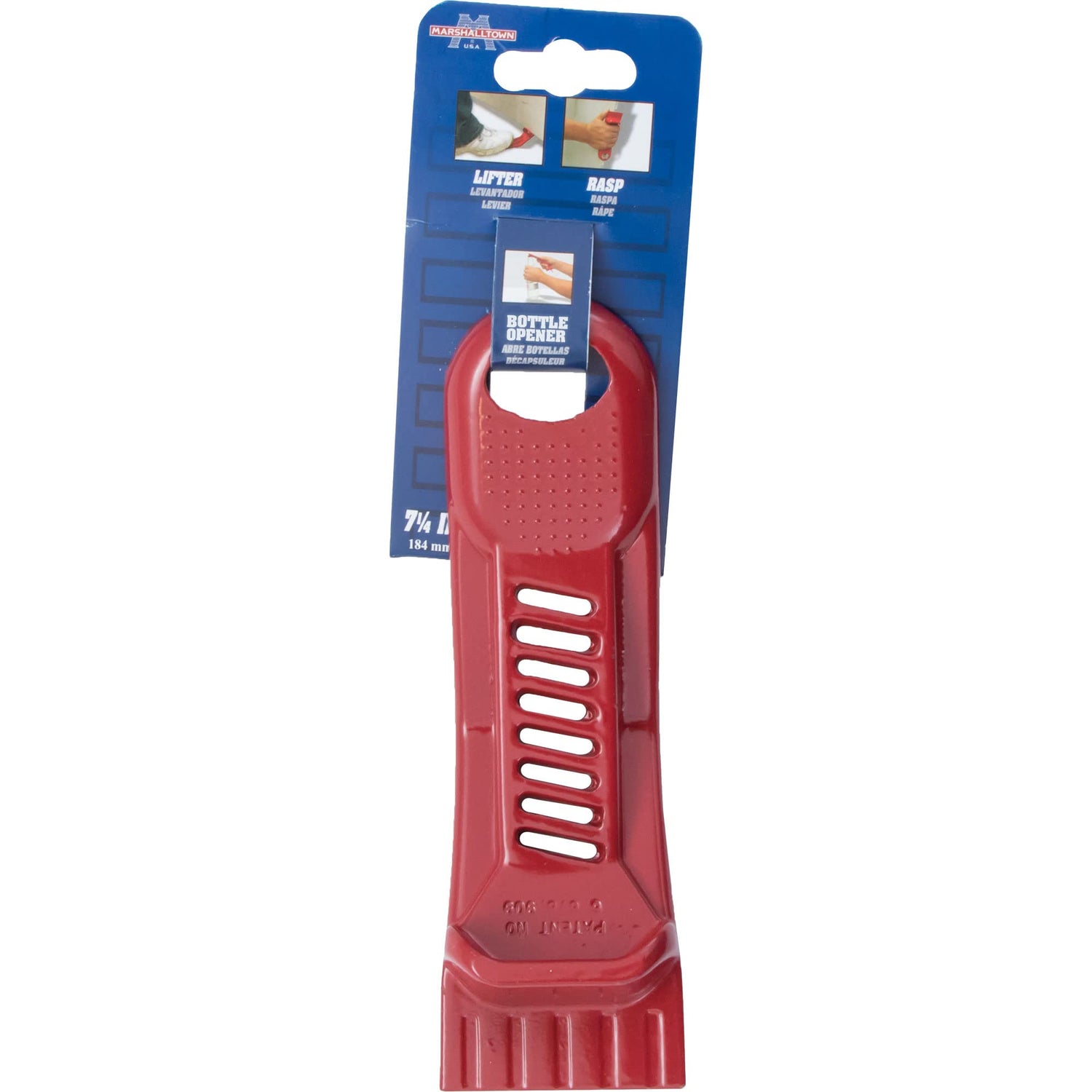 Marshalltown Drywall Panel Lifter, Drywall Rasp, Drywall Tool Includes Built In Bottle Opener, Lightweight, Non-Clogging Rasp, Door Hanging Tool, Marshalltown