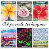 Oil Pastels, 100 Pieces Deluxe Wooden Pastels Art Supplies Set with Blessing, 3-Color Sketch Pad Included, Creative Gift Box for Kids Artists Adults VigorFun