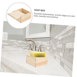 Abaodam 2pcs Boxes Small Wooden Box Unfinished Wood Organizer Sundries Storage Tray Plain Bamboo Soap Wooden Jewelry Case Wood Decor Jewelry Abaodam