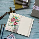 tumuarta Watercolor Sketchbook, 4x6”, 140 LB, 300 GSM, 100% Cotton Paper, Cold Press, 24 Sheets, 48 Pages, Watercolor Journal for Use As Travel tumuarta