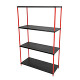 Craftsman 4-Shelf 6-Foot Tall Storage Rack for Garage and Workshop, Durable Powder-Coated Steel, Reinforced Adjustable-Height Steel Shelves - Craftsman