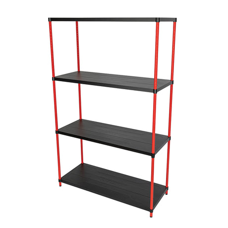 Craftsman 4-Shelf 6-Foot Tall Storage Rack for Garage and Workshop, Durable Powder-Coated Steel, Reinforced Adjustable-Height Steel Shelves - Craftsman