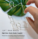 Acrylic Router Template,Puzzle Piece Serving Board Router Template for Charcuterie Home Kitchen Cutting Board Handle (Large) Yuxuanish