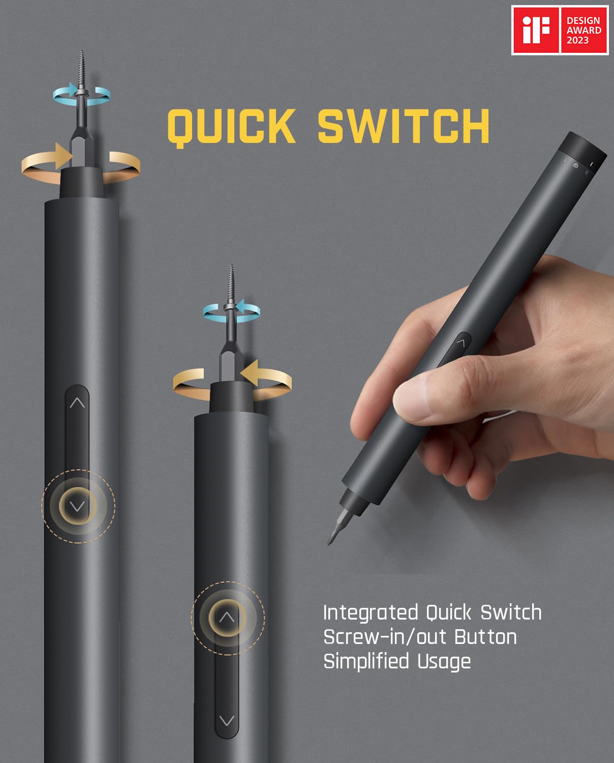 Fanttik E1 Max 3.7V Mini Electric Screwdriver, Precision Electric Screwdriver, 50-in-1 Magnetic Bits, Max 3 N.m, Magnetic Storage, 5/32''Hex, Repair Fanttik