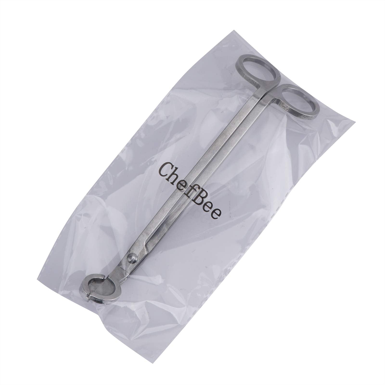 CHEFBEE Candle Wick Trimmer, Polished Stainless Steel Wick Clipper Cutter, Scissors, Reaches Deep Into Candles to Cut Spent Wicks, Allow Cleaner Burn - WoodArtSupply