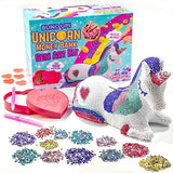 GirlZone Bling Up Unicorn Money Bank Gem Art Kit, Create Diamond Art for Kids with Over 4000 Gems and 2 Stylus for Diamond Painting Kids, Creative GirlZone