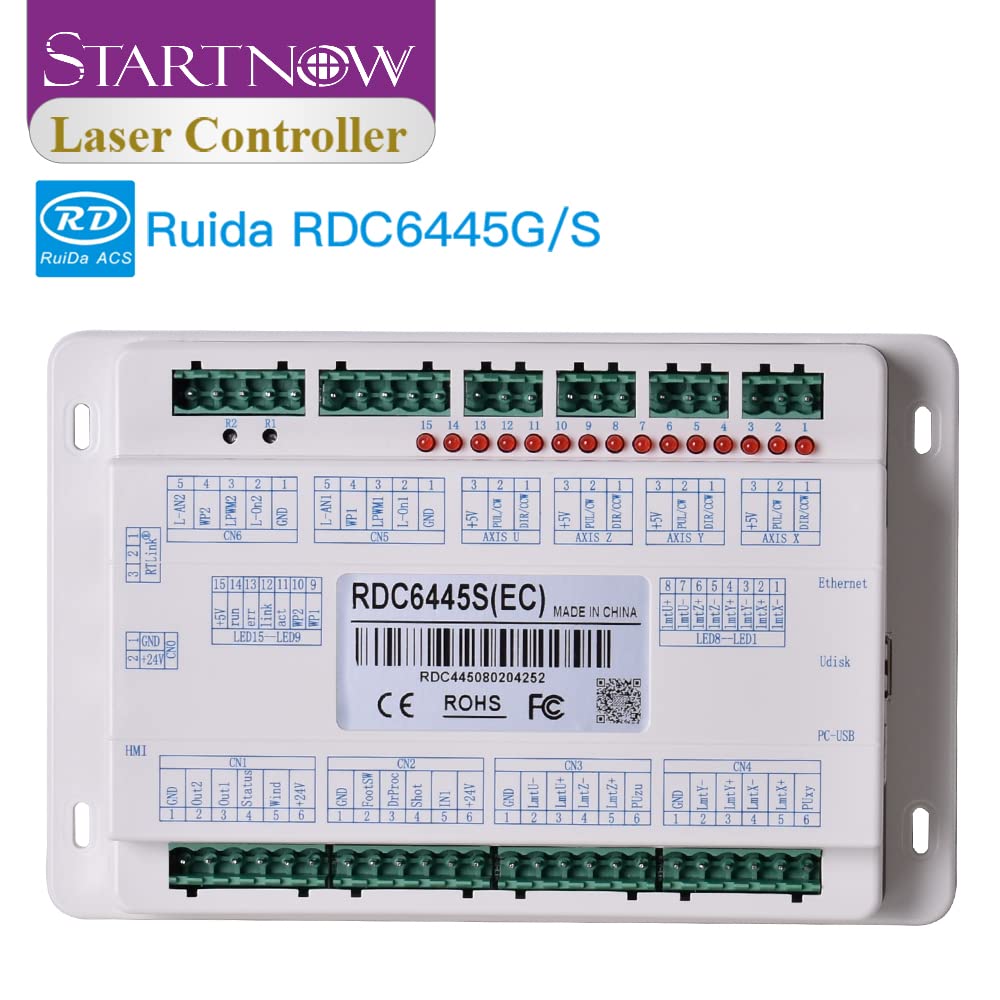 Ruida RDC6445G CO2 Laser Controller Board Upgrade RDC6442 for CNC Laser Engraving Cutting Control System RDC6445GT5 RDC6445S (Ruida RDC6445S) STARTNOW