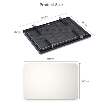 ATOMSTACK Laser Engraver Honeycomb Working Table, Honeycomb Laser Bed Panel with Fixture for CO2 and Diode Laser Engraving Machine, 380x284x22mm - WoodArtSupply