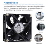 GDSIME AXIAL 8025, New Muffin Fan, 110V 115V 120V 220V 240V AC 80mm Fan, Ventilation Exhaust Projects Cooling Fan GDSTIME