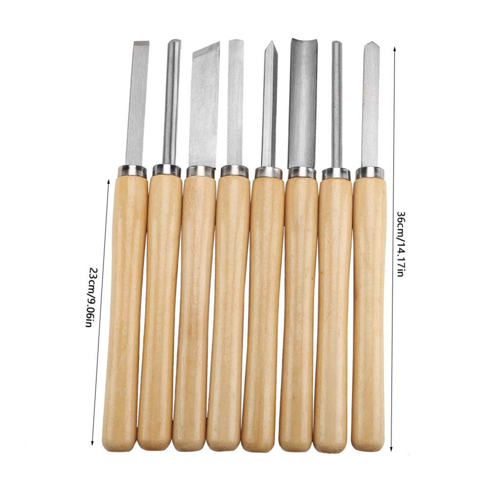 Chisel Set, 8 Pcs/Set Wood Lathe Chisel Set Turning Tools Woodworking Gouge Skew Parting Sheens