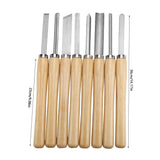 Chisel Set, 8 Pcs/Set Wood Lathe Chisel Set Turning Tools Woodworking Gouge Skew Parting Sheens