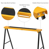 IRONMAX Saw Horses 2 Pack Folding, Heavy Duty Sawhorse w/ Non-slip Work Table Surface & 2x4 Fast Open Legs, Portable Sawhorses Bench Twin Pack for IRONMAX