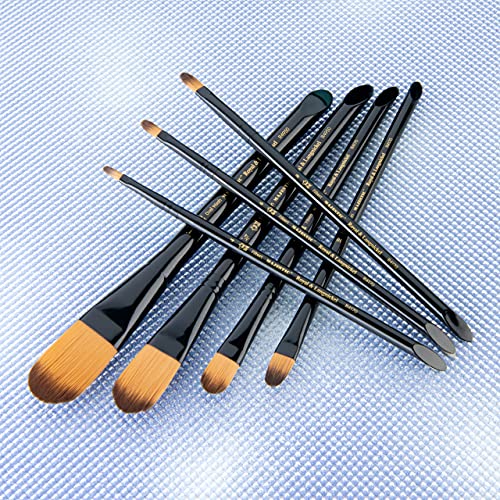 Majestic Royal & Langnickel Filbert and Oval Wash Artist Brush Set, 7-Piece Majestic
